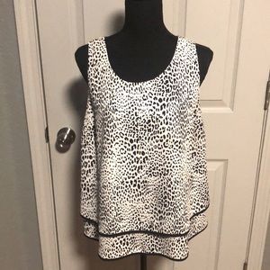 Worthington shirt two layers, size LP animal print